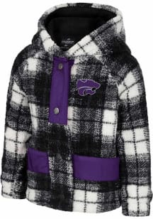 Colosseum K-State Wildcats Toddler Black Prep School Sherpa Long Sleeve Hooded Sweatshirt