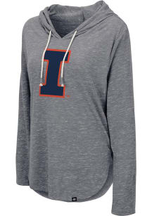 Colosseum Illinois Fighting Illini Womens Grey Cora Hooded Sweatshirt