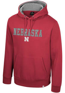 Colosseum Nebraska Cornhuskers Mens Red Nippy Long Sleeve Hoodie