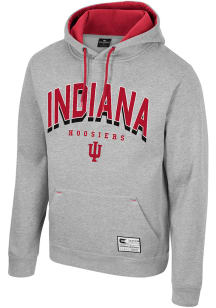 Colosseum Indiana Hoosiers Mens Grey Ill Be Back Long Sleeve Hoodie