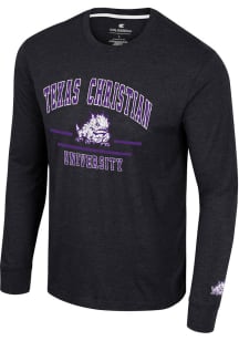 Colosseum TCU Horned Frogs Black No Problemo Long Sleeve T Shirt
