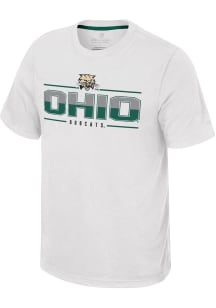 Colosseum Ohio Bobcats White Resistance Short Sleeve T Shirt
