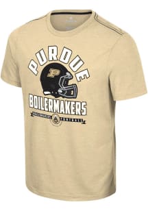 Colosseum Purdue Boilermakers Gold No Problemo Football Short Sleeve T Shirt
