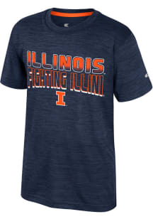 Colosseum Illinois Fighting Illini Youth Navy Blue Creative Control Short Sleeve T-Shirt