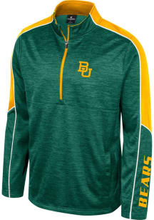 Colosseum Baylor Bears Youth Green Kyle Long Sleeve Quarter Zip Shirt