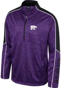 Colosseum K-State Wildcats Youth Purple Kyle Long Sleeve Quarter Zip Shirt