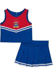Colosseum Kansas Jayhawks Toddler Girls Blue Time for Recess Sets Cheer