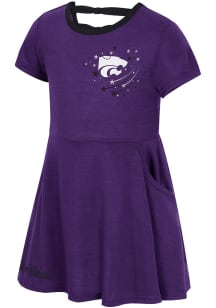 Colosseum K-State Wildcats Toddler Girls Purple Patty Short Sleeve Dress