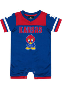 Colosseum Kansas Jayhawks Baby Blue Battle of the Bands Short Sleeve One Piece