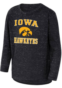Colosseum Iowa Hawkeyes Toddler Black SMU-Knobby Long Sleeve T-Shirt
