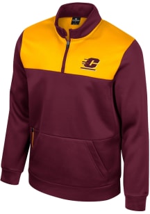 Colosseum Central Michigan Chippewas Mens Maroon Lewis Long Sleeve Qtr Zip Pullover