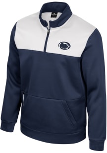 Colosseum Penn State Nittany Lions Mens Navy Blue Lewis Long Sleeve Qtr Zip Pullover