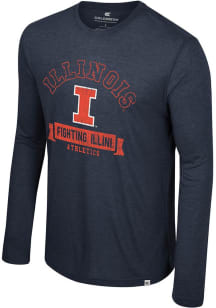 Colosseum Illinois Fighting Illini Navy Blue Happiest Long Sleeve T Shirt