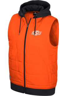 Colosseum Oklahoma State Cowboys Mens Orange Winters Morn Hooded Sleeveless Jacket