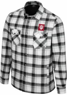 Colosseum Indiana Hoosiers Mens Cream Silent Majesty Plaid Light Weight Jacket