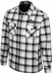Colosseum Pitt Panthers Mens White Silent Majesty Plaid Light Weight Jacket