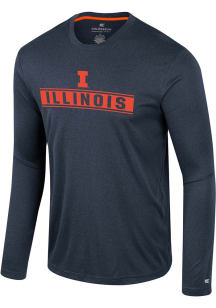 Colosseum Illinois Fighting Illini Navy Blue Gradey Long Sleeve T-Shirt