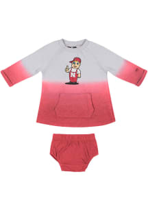 Colosseum Nebraska Cornhuskers Baby Girls Grey Hand in hand Short Sleeve Dress