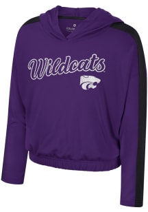 Colosseum K-State Wildcats Girls Purple Exterior illumination Long Sleeve Hooded Sweatshirt