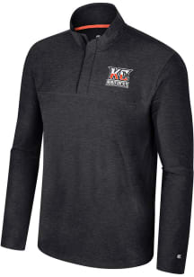 Colosseum Kansas City Mavericks Mens Black Marty Long Sleeve Qtr Zip Pullover