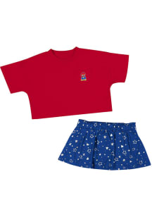 Colosseum Kansas Jayhawks Toddler Girls Star League Top and Bottom Set Blue