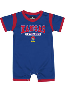 Colosseum Kansas Jayhawks Baby Blue Arcade Short Sleeve One Piece