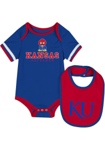 Colosseum Kansas Jayhawks Baby Blue The Gift Set One Piece with Bib