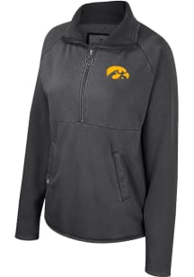 Colosseum Iowa Hawkeyes Womens Black Audrey Qtr Zip
