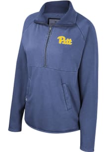 Colosseum Pitt Panthers Womens Blue Audrey Qtr Zip