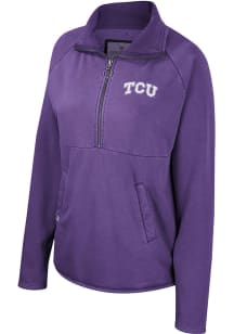 Colosseum TCU Horned Frogs Womens Purple Audrey Qtr Zip
