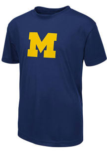 Colosseum Michigan Wolverines Youth Blue Youth Trail Short Sleeve T-Shirt