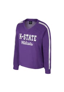 Colosseum K-State Wildcats Girls Purple Treasure Long Sleeve Sweatshirt