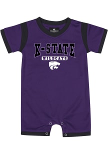 Colosseum K-State Wildcats Baby Purple Arcade Short Sleeve One Piece