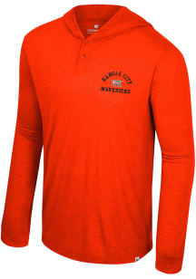Colosseum Kansas City Mavericks Mens Orange Happiest Long Sleeve Lightweight Hoodie