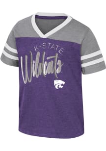 Colosseum K-State Wildcats Toddler Girls Purple Summer Short Sleeve T-Shirt