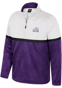 Colosseum TCU Horned Frogs Youth Purple Meekus Long Sleeve Quarter Zip Shirt