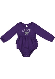 Colosseum K-State Wildcats Baby Purple Katinka LS Tops LS One Piece