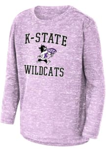 Colosseum K-State Wildcats Toddler Lavender Knobby No 1 Long Sleeve T-Shirt