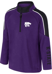 Colosseum K-State Wildcats Toddler Purple Hansel Long Sleeve Qtr Zip