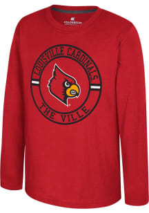 Colosseum Louisville Cardinals Youth Red Todd Long Sleeve T-Shirt