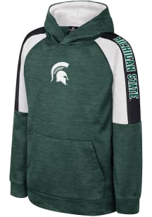 Colosseum Michigan State Spartans Youth Green Rylos Long Sleeve Hoodie