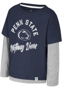 Colosseum Penn State Nittany Lions Toddler Navy Blue Investigatory Long Sleeve T-Shirt