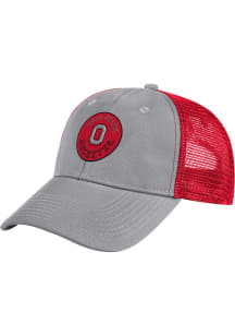 Colosseum Ohio State Buckeyes Trucker Adjustable Hat - Grey