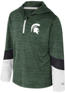 Colosseum Michigan State Spartans Toddler Green Rylos Long Sleeve Qtr Zip
