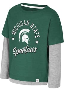 Colosseum Michigan State Spartans Toddler Green Investigatory Long Sleeve T-Shirt