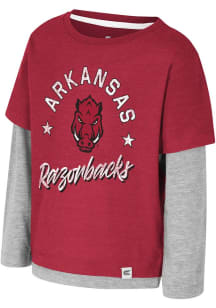 Colosseum Arkansas Razorbacks Toddler Cardinal Investigatory Long Sleeve T-Shirt
