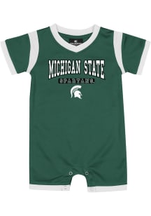 Colosseum Michigan State Spartans Baby Green Arcade Short Sleeve One Piece