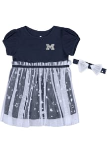 Colosseum Michigan Wolverines Toddler Girls Blue Star League Short Sleeve Dress