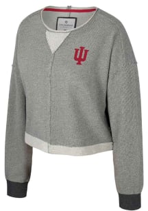 Colosseum Indiana Hoosiers Womens Charcoal Magnum Crew Sweatshirt
