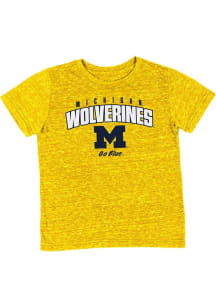 Colosseum Michigan Wolverines Toddler Yellow Knobby Team Chant Short Sleeve T-Shirt